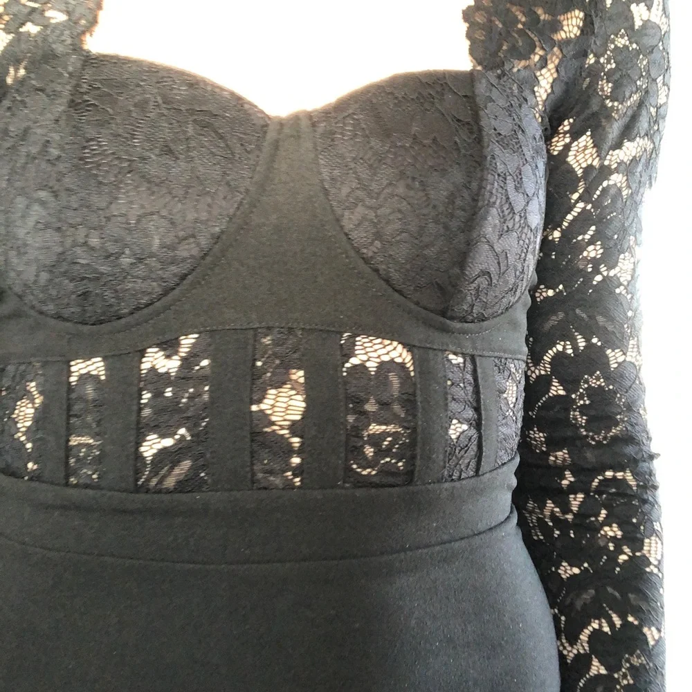 🖤Black Lace Mini Dress - Picture 8 of 14